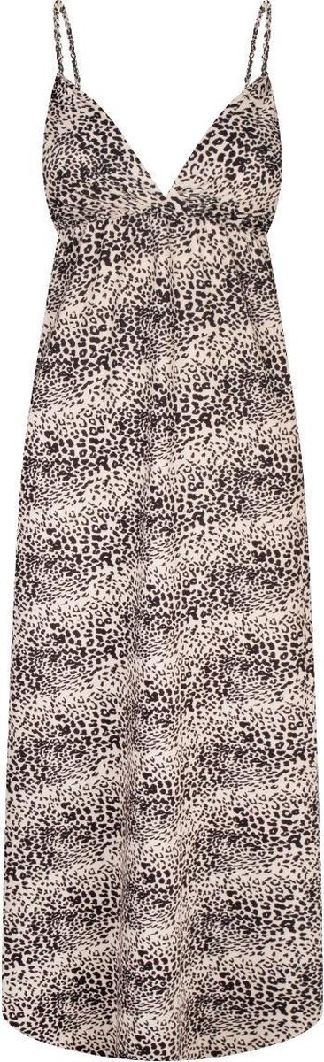 Chic by Lirette - Maxi jurk Leopard - M - Beige Zwart