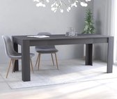 Eettafel - Kamer- Eten - 160x80x76 cm - Spaanplaat - Modern - 6 persoons - Grijs - Nieuwste Collectie