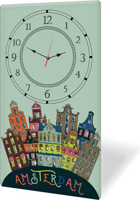 Modèle 5 - Horloge Murale en Verres Trempé - 30cm x 52cm