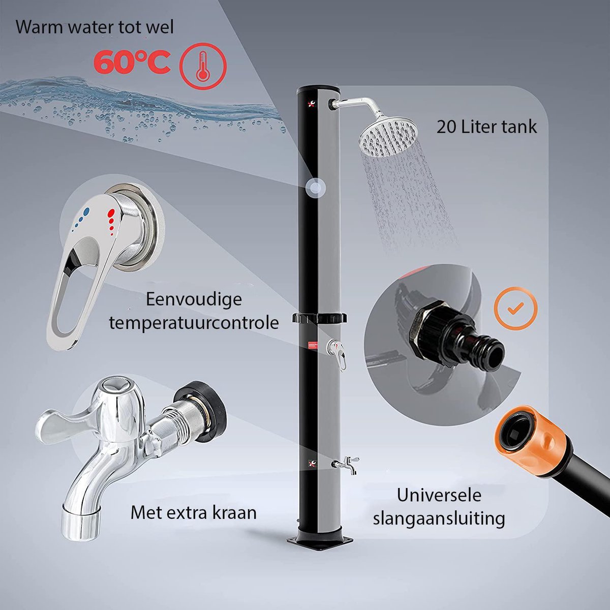 Campingdouche Tuindouche Buitendouche Outdoordouche 40 Liter Kopen | Tenten