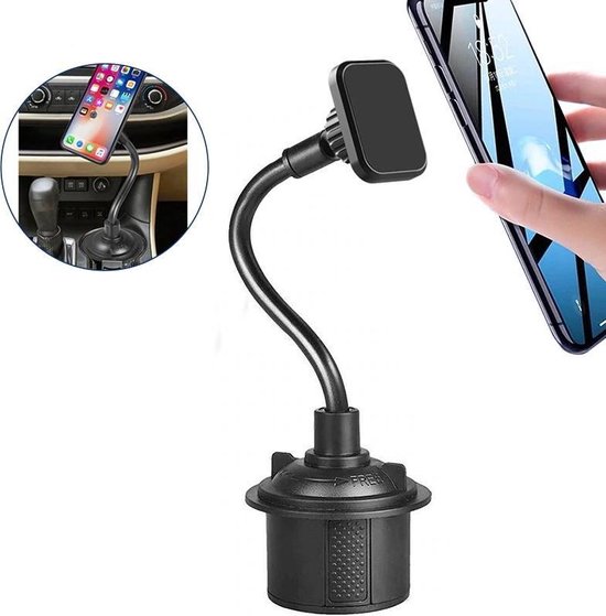 Autohouder telefoon smartphone - Telefoon houder auto beker - Telefoonhouder auto - Bekerhouder - Magnetisch