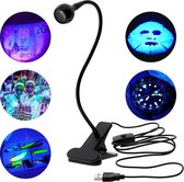 Luxe UV Lamp met Klem - USB LED Verlichting - Multifunctioneel - Hobby Lamp - Klemlampen - Postzegels/ Bankbiljetten
