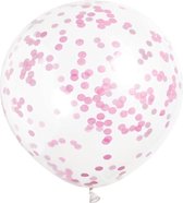 Ballonnen Confetti Roze 40cm 6st