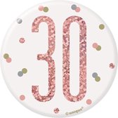 Button 30 Jaar Rosé Goud 8cm