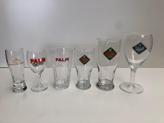 palm bierglazen | set 6 verschillende | bierglas bier glas glazen | bol.com
