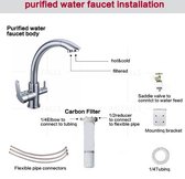 Topwaterfilter systeem 3 in 1 keuken kraan , kraanfilter, waterfilter