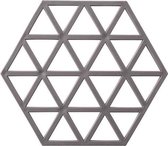 Hexagon onderzetter - donkergrijs-2stuck-onderzetter Silicone-Grijs