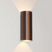 Artdelight - Wandlamp Brody 2 lichts H 18 cm licht brons
