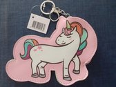 Unicorn / Eenhoorn paard - steutelhanger / portemonnee - multi color 3 stuks.
