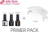 Jelly Bean Nail Polish Primerpack 6W - Premium UV nagellamp voor gel nagellak - Primer - Base Coat - Top Coat