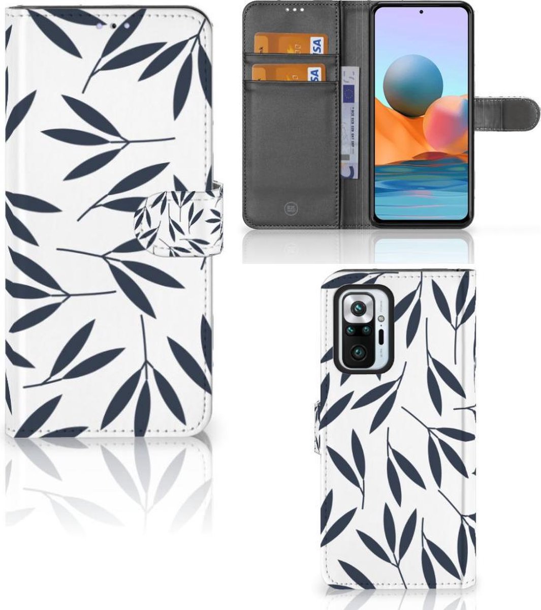 Xiaomi Redmi Note 10 Pro Hoesje Leaves Blue