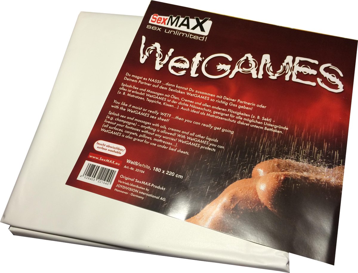 Goedkoopste WetGAMES Sex Erotiek Lak Laken 180 x 220 cm - Wit Volledig waterproof