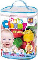 Baby Clementoni - Baby Clemmy soft block set - first builders - 48 stukjes, zachte blokken voor kinderen