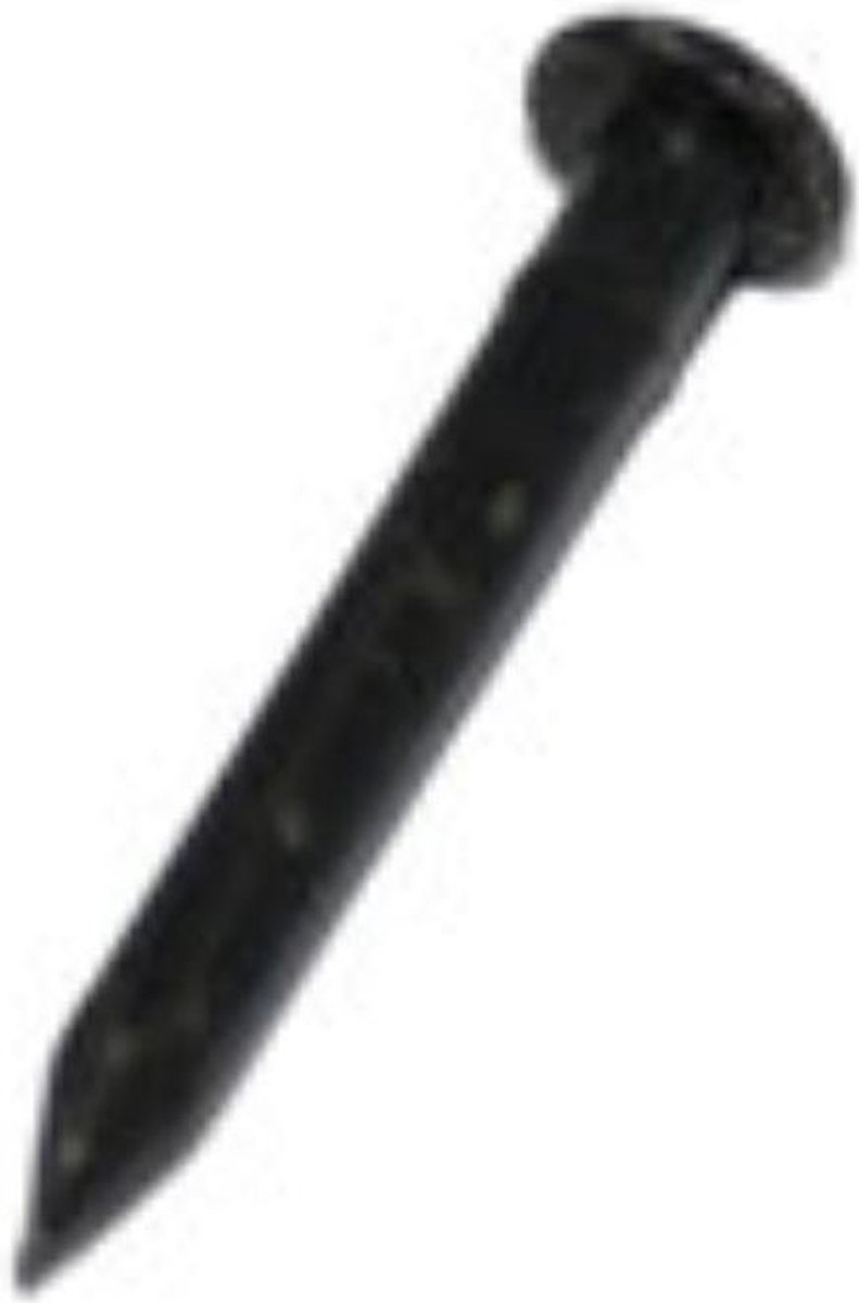 Muurspijker. voor beton.stalen nagel. rondkop. 2.5 x 50mm. lang. 30 stuks. gehard staal Zwart. I-Fix.
