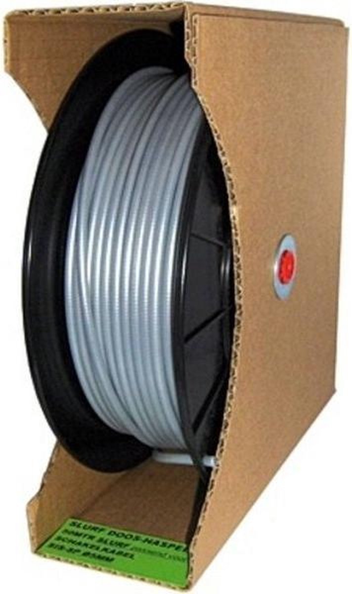 Slurf Buitenkabel rem zilver - 50m - Weerbestendig - Inclusief kabelhoedjes - 2,5x5,0 mm
