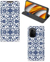 Book Case Xiaomi Mi 11i | Poco F3 Telefoon Hoesje Flower Blue
