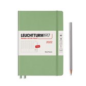 Leuchtturm - Agenda - 2022 - Week planner - 1 week per 2 pagina's met notitie - 12 maanden - A5 - 14,5 x 21 cm - Hardcover - Mint Groen