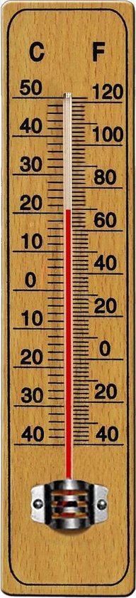Thermomètre En Bois 22Cm Pour Intérieur Et Extérieur - Celcius