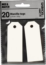 Manilla Labels off-Wit 30x80mm - 20 st