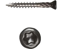 CONTEQ - Potdekselschroeven 4,0 x 50 mm (250 stuks) TX-15 zwarte lenskop RAL 9005 - RVS 410 -Meest Verkocht-