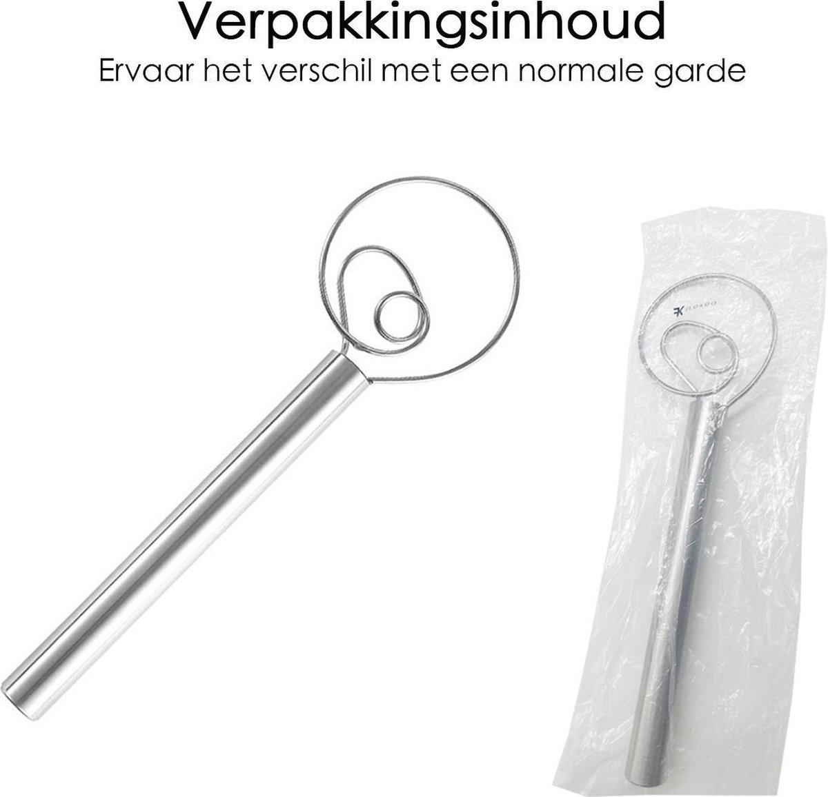 Deense Deeg Garde, Deegklopper, RVS, Walnoothout - | NEDO | 4006664143530