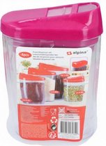 Medina Voorraadpotset 1,25/0,5 Liter Transparant/Bruin 4-Delig