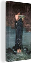 Canvas Schilderij Circe Invidiosa - schilderij van John William Waterhouse - 40x80 cm - Wanddecoratie