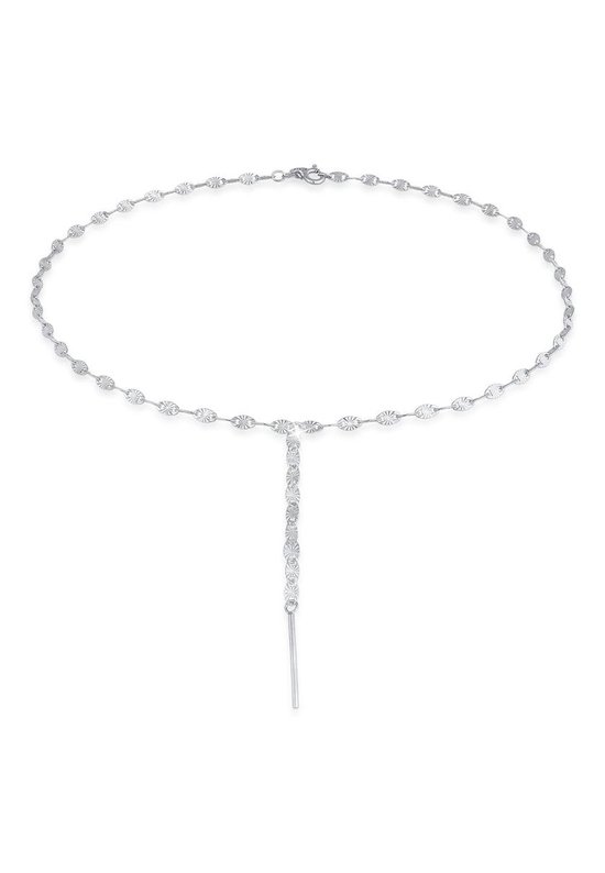 Elli PREMIUM Dames Halsketting Dames Y-halsketting plaat ster ontwerp elegante trend in 925 sterling zilver
