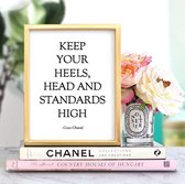 Poster - High Standards - muurposter - Wanddecoratie met tekst