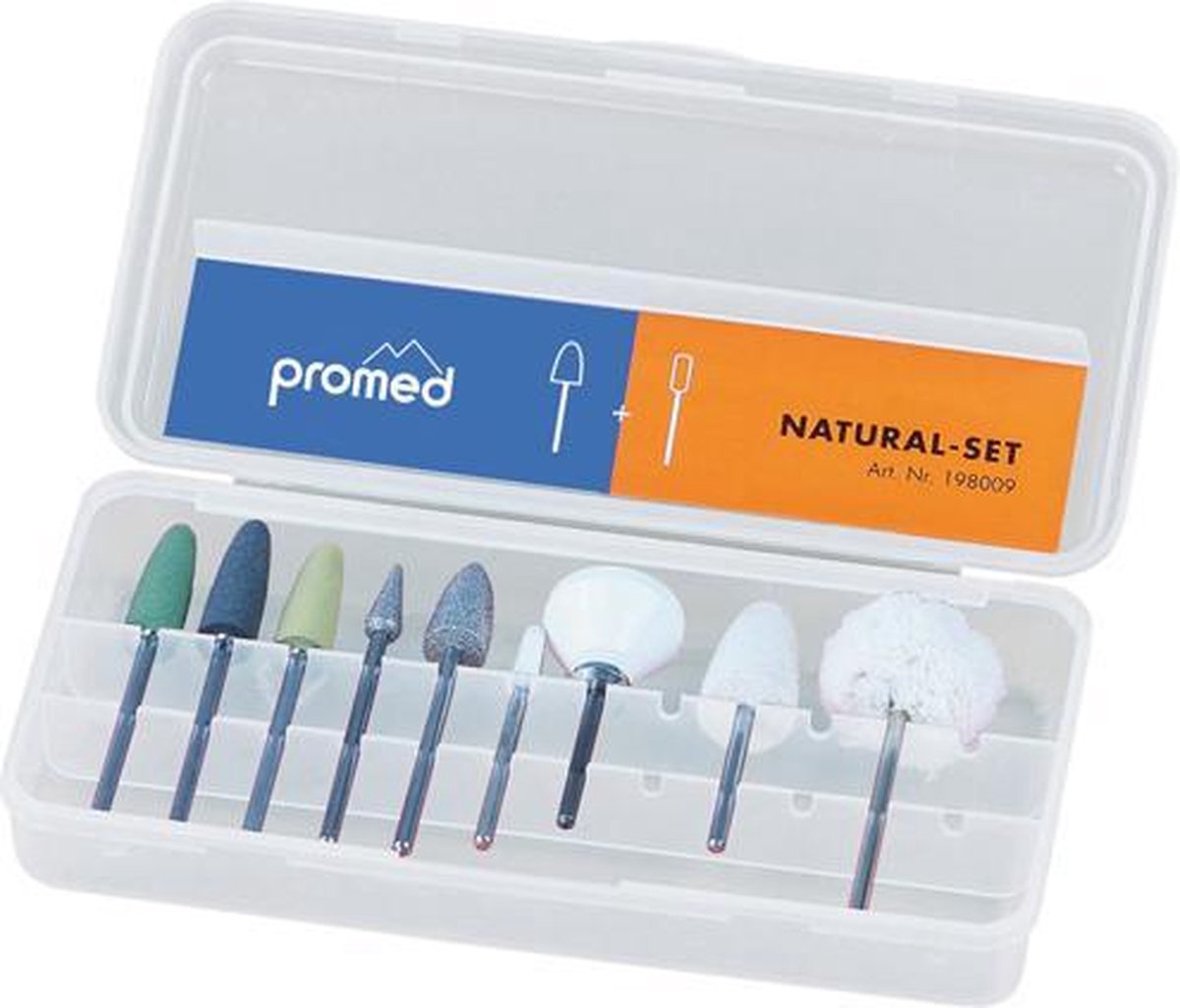 Promed nagel frees bitjes Natural - Set voor manicure en pedicure - Natuurlijke nagel / kunstnagels (acrylnagels, gelnagels)
