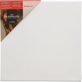 Canvasdoek Set van 2 – Houten Canvas Doek – Canvas Schilderij - Schilderdoek - Voorgerekt Schilder Paneel – 20 x 20 cm - Wit