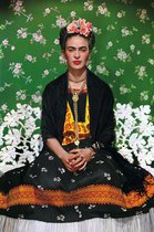 Luxe Wanddecoratie - Fotokunst Frida Kahlo - Dibond - Blind Aluminium Ophangsysteem - 80 x 120 - Akoestisch en UV Werend - inclusief verzending  -