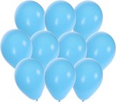 Lichtblauwe party ballonnen 60x stuks 27 cm - Feestartikelen/versiering
