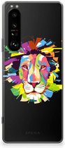 Telefoonhoesje Sony Xperia 1 III Back Cover Siliconen Hoesje Super als Cadeautjes voor Jongens Lion Color