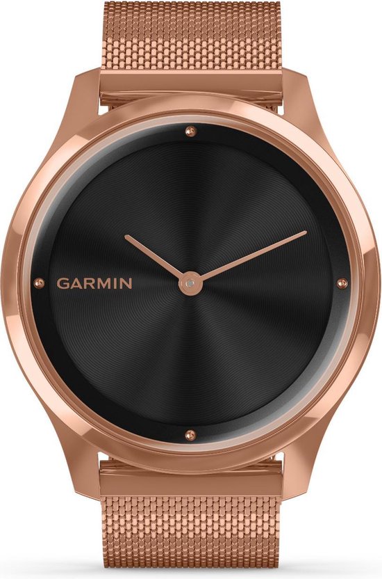 Garmin Vívomove Luxe - Smartwatch dames - 42 mm - Rosé mesh | bol