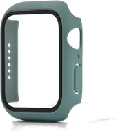 Hoesje geschikt voor Apple Watch 42MM - Hardcase - Screenprotector - Kunststof - Zeeblauw