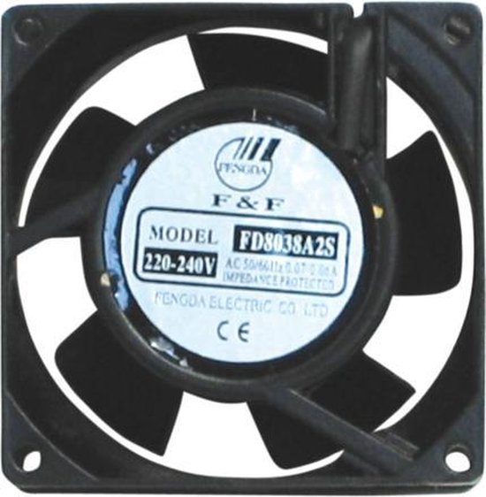 Xindafan Inbouw ventilator 230V 120x120x25mm - Zwart | bol.com