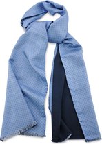We Love Ties - Herensjaal wol zijde Piccolo Fiore - lichtblauw / donkerblauw / lichtgrijs