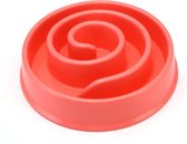 Anti schrok bak - Voerbak - Langzaam eten - Antischrok - Hond - Oranje – 27 cm