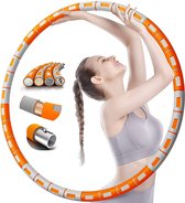 U Fit One® Oranje Hoelahoep Fitness - 1kg Hula hoop - Weight Hoop - Volwassenen - Sport Hoepel - Hulahoop