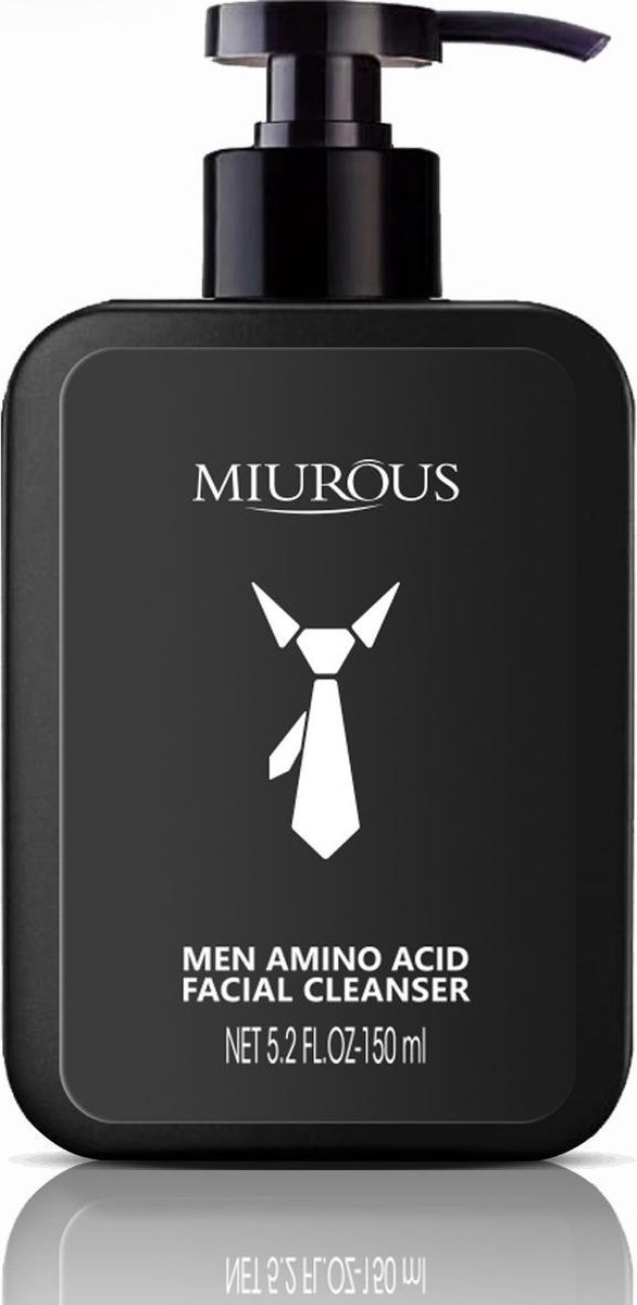 MIUROUS Face Wash Voor Mannen - Met Aminozuur - Gezichtsreiniger - Face - Zacht, Schuimende Gezicht Reiniging Voor Mannen - 150 ml