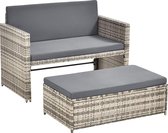 Tuinset | lounge set | tuinset 2-delig | tuinset 2 persoons | loungeset 2-delig | loungeset wicker | loungeset tuinmeubels | tuinstoel kunststof | loungeset kussen | tuinstoel wicker | wicker