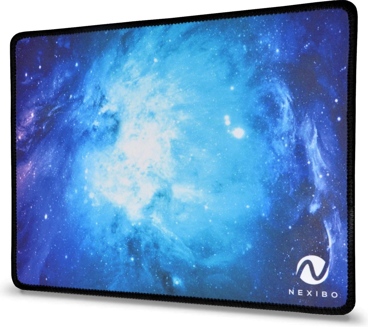 Nexibo Ergonomische Muismat - Gaming - Antislip - Waterafstotend - Duurzaam Gestikte Randen - Galaxy - 27 x 22 cm