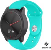 Siliconen Smartwatch bandje - Geschikt voor  Garmin Vivomove HR sport band - aqua - Strap-it Horlogeband / Polsband / Armband