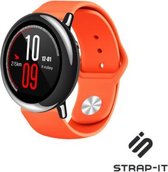 Siliconen Smartwatch bandje - Geschikt voor  Xiaomi Amazfit Pace sport band - oranje - Strap-it Horlogeband / Polsband / Armband