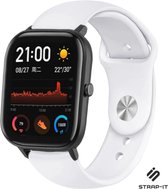 Siliconen Smartwatch bandje - Geschikt voor  Xiaomi Amazfit GTS sport band - wit - Strap-it Horlogeband / Polsband / Armband