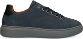 Manfield - Heren - Donkerblauwe nubuck sneakers - Maat 44