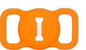 Airtag sleutelhanger hoesje oranje voor hondenriem / kattenriem - Airtag hoesje voor halsband - Leuk design - Voor huisdieren - Makkelijk aan te brengen - Diervriendelijk - Oranje