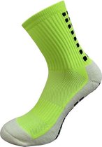 Grip chaussettes football jaune fluo - chaussettes de sport - grip - taille unique - anti ampoules - compression - amélioration des performances - tennis - running - handball - sports - fitness