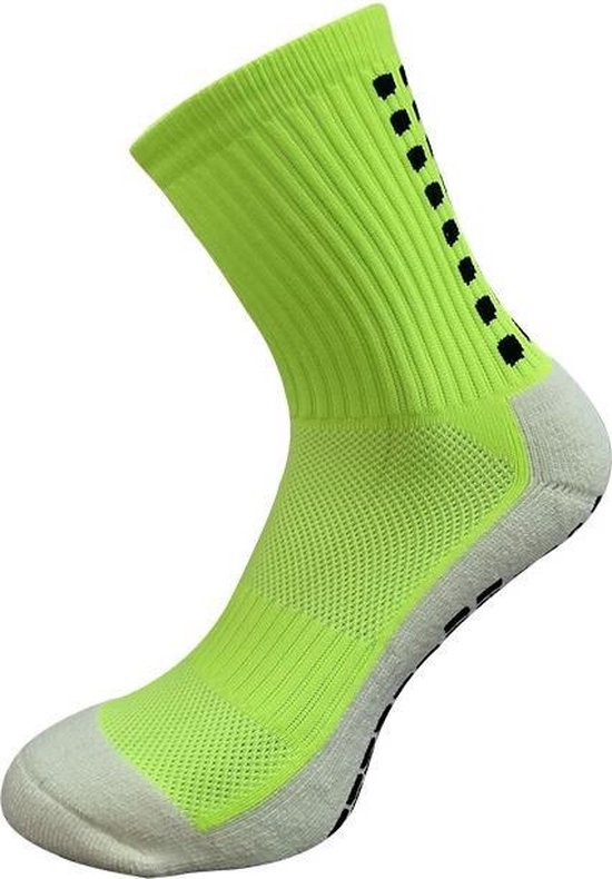 Grip chaussettes football jaune fluo - chaussettes de sport - grip - taille  unique -... | bol.com